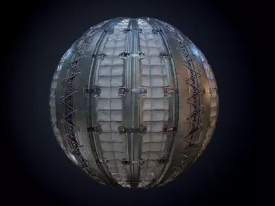 Sci-Fi Military Seamless PBR Texture 36 Texture