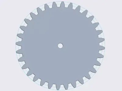 Spur Gear Train 3D print model