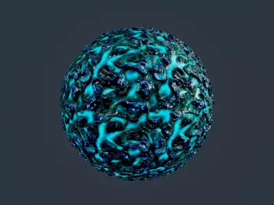 Sci-fi Alien Creature Environment Seamless PBR Texture 10 Texture