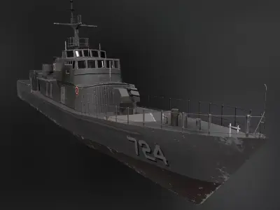 Kondor II Class Vessel Low-poly 3D model