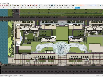 Sketchup Commercial Complex 156 3D model