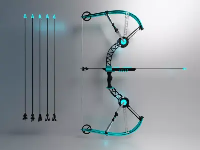  High Tech Bow LightArrowWeapon - LAW 3D Model 3D model