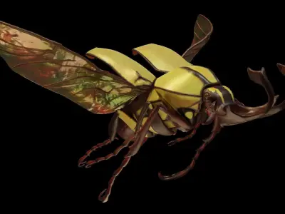 Flower beetle 3D print model