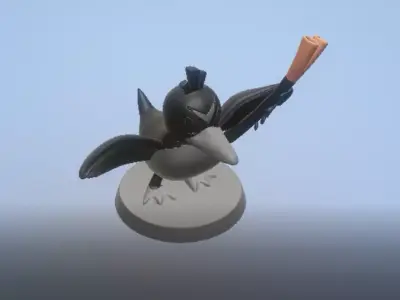 Farfetchds pull back car toy 3d printable model  3D print model