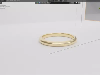 Plain Ring Model 3D Low-poly 3D model