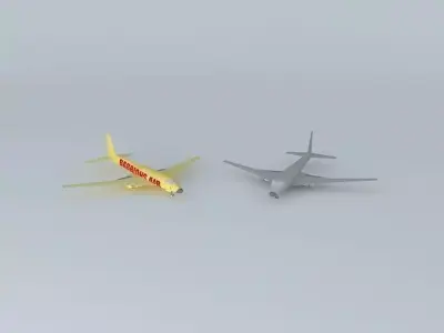 Airplane two airplanes Free 3D model
