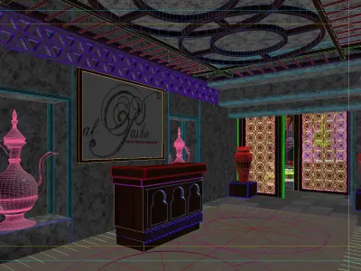 3D AlPasha project Restaurant 3D model