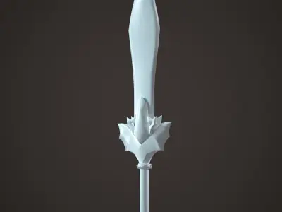 A stylized Vampire sword Low-poly 3D model
