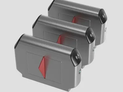 Subway Security Barrier Gate Turnstile Access Barrier 3D model