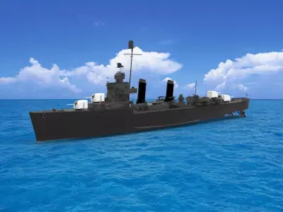USS Laffey 3D model