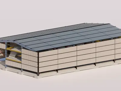 Warehouse-Warehouse Building 3D model 4