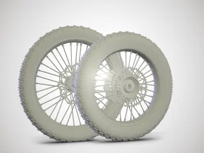 Motorcycle Tire Low-poly 3D model