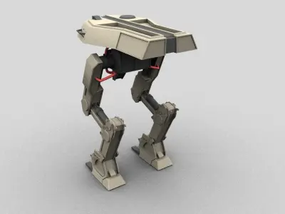 mech robot Low-poly 3D model