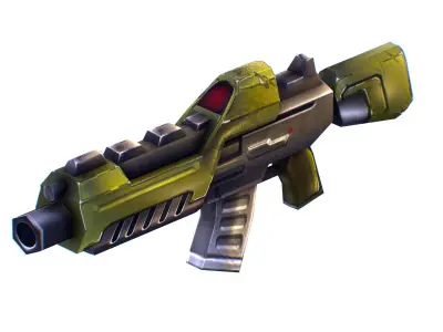 LowPoly Sci-Fi Cartoon Assault Rifle Future Low-poly 3D model 3