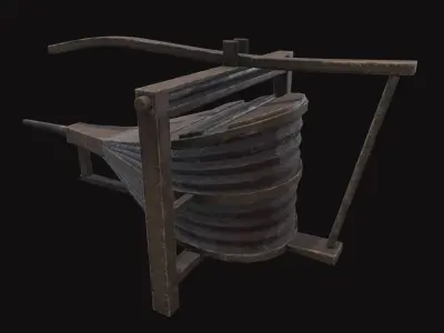 Medieval Bellows Low-poly 3D model purchase
