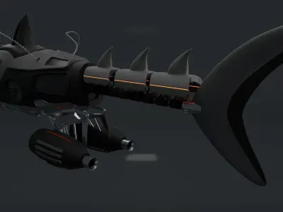 CiFi Robo-shark High poly model 3D model