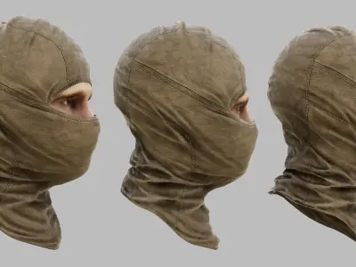 Military Balaclava Low-poly 3D model
