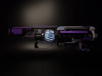 Sci-fi Plasmo gun model Low-poly 3D model