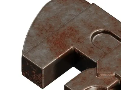 Rusty Wrench 3D model