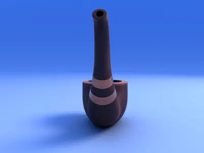 Pipe - Wood - rigged Low-poly 3D model