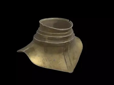 golden neck shield 3D model