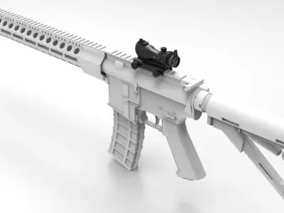 Trijicon TA01NSN SOCOM Low-poly 3D model