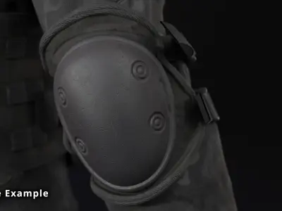 Knee Pad and Elbow Pad - PBR  Low-poly 3D model