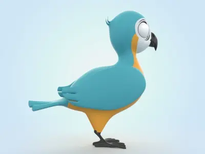 Macaw bird 3D model