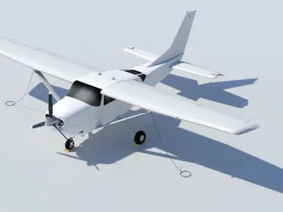 Cessna 206 Super Skywagon Static Low Poly Low-poly 3D model
