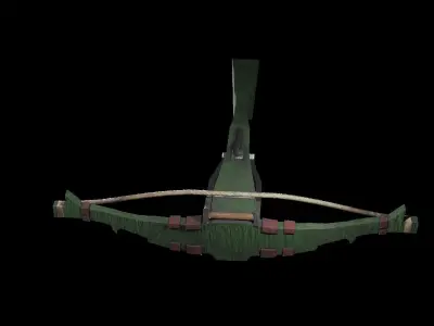 Hand-Crafted Crossbow Low-poly 3D model