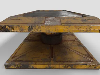 Industrial Table Low-poly 3D model