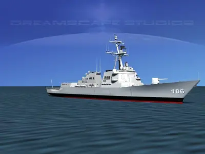 Burke Class Destroyer DDG 106 USS Stockdale 3D model
