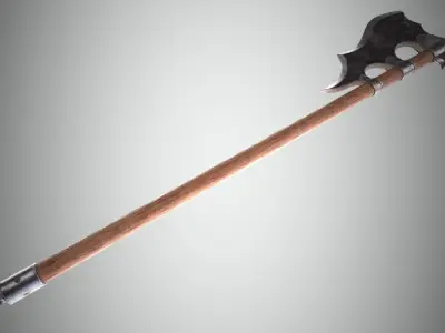 Battle Axe  Low-poly 3D model