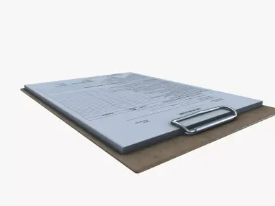 Clip Board Low-poly 3D model