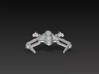 Sci-Fi Multi-Role Assault Fighter Spaceship 3D Print STL 3D print model