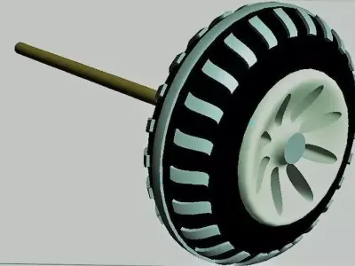 creo software making in tyar  3D model