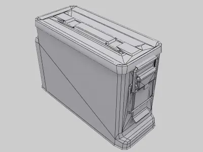 ammo box cal30 m2 Low-poly 3D model