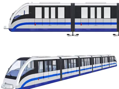 MOSCOW monorail EPS-01 and PATH 3D model