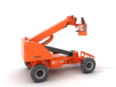 Orange Boom Lift model pack Low-poly 3D model