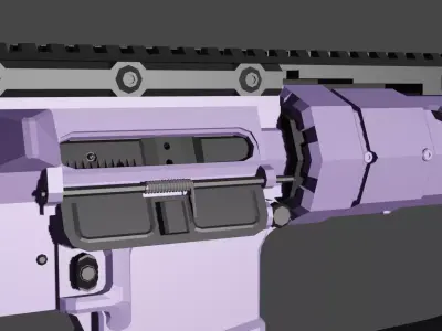 MK12 SPR High Quality Game-Ready Rifle 3D Model Low Poly Low-poly 3D model