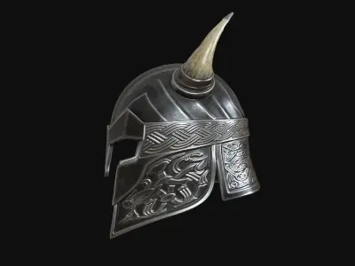 Viking helmet v7 3D model