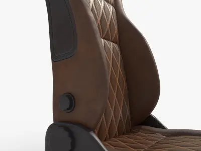 leather car seat 1 3D model