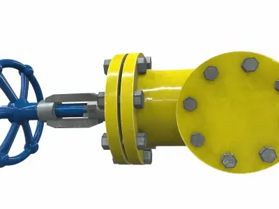 Industrial pipeline valve 2 3D model