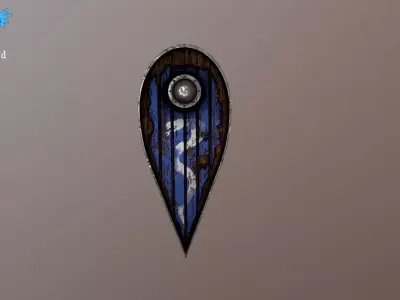 Kite shield Free 3D model