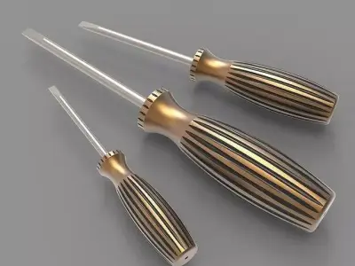 Flat Head Screw Driver 3D model