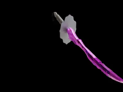 Crystal Katana Low-poly 3D model purchase