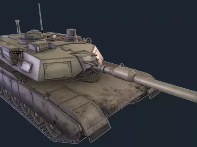 M1A2 Abrams Low-poly 3D model