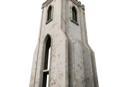 GOTHIC CASTLE BUILDING 23 Low-poly 3D model