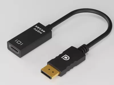UltraLink 4K DisplayPort to HDMI Cable 3D model