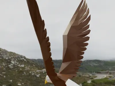 Eagle low poly 3D model